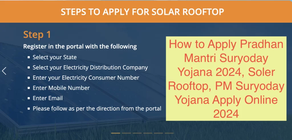 How to Apply Pradhan Mantri Suryoday Yojana 2024, Soler Rooftop, PM Suryoday Yojana Apply Online 2024 